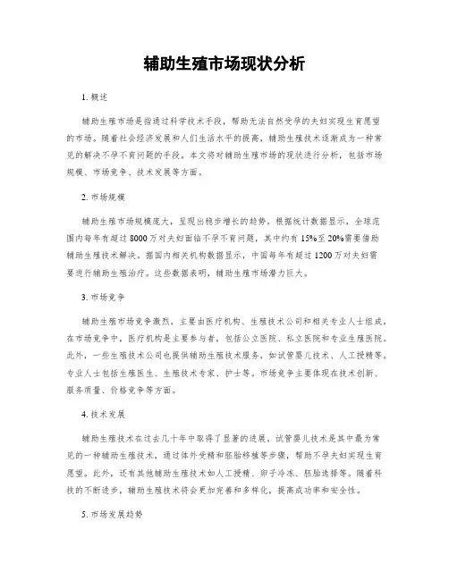 辅助生殖市场现状分析
