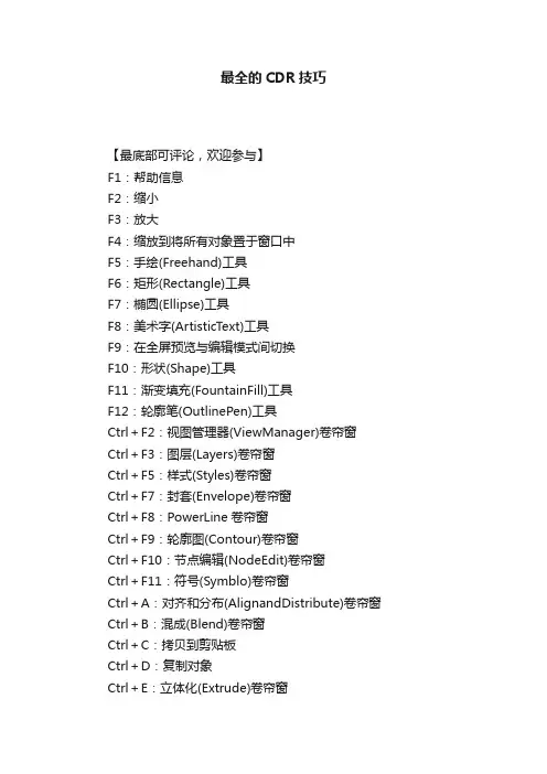 最全的CDR技巧