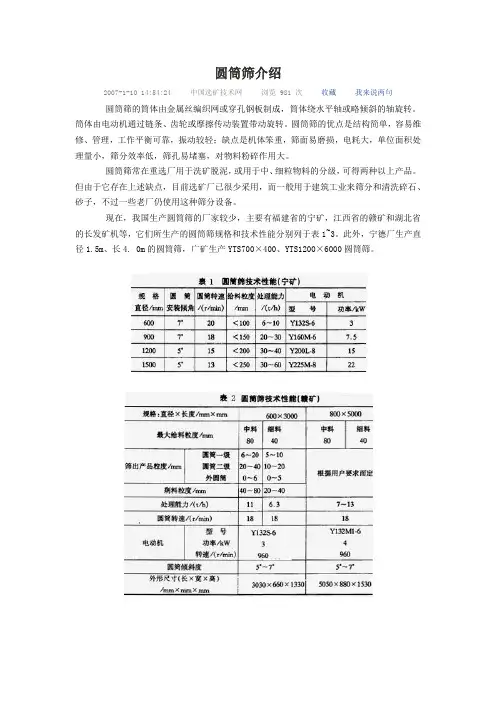 圆筒筛介绍