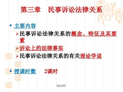 民事诉讼法总论第三章  民事诉讼法律关系