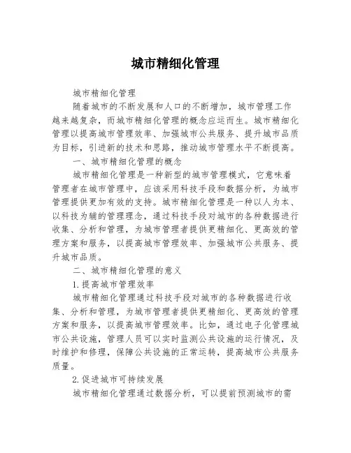 城市精细化管理