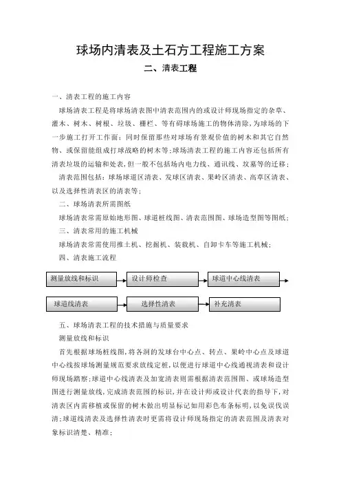 清表及土方施工方案