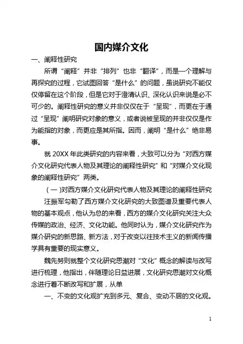 国内媒介文化(全文)