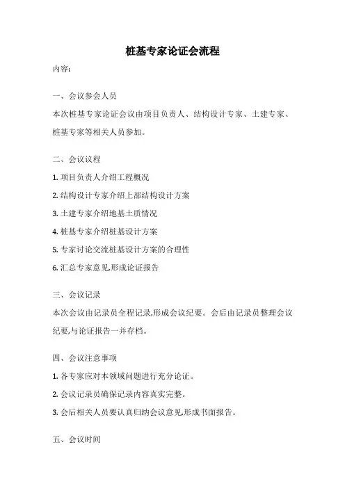 桩基专家论证会流程