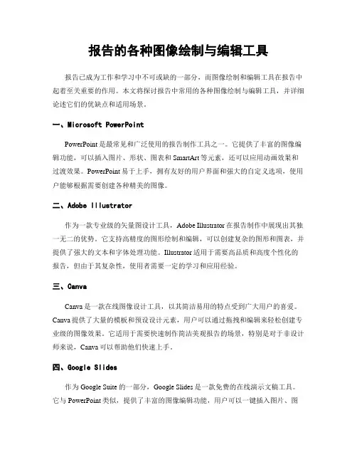 报告的各种图像绘制与编辑工具