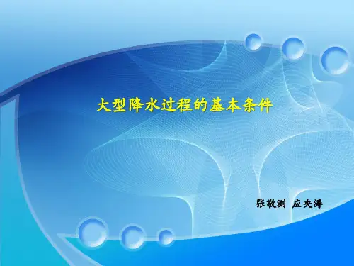 大型降水过程及其成因