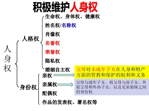 高中政治人教版选修五生活中的法律常识专题2.2 积极维护人身权课件(共27张PPT)