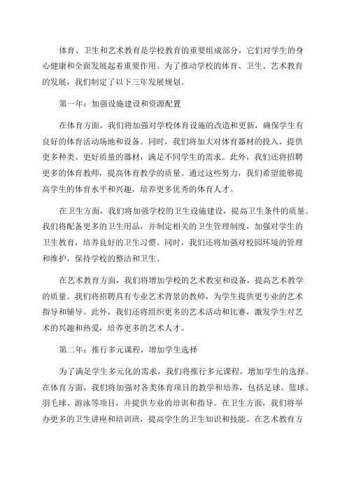 体卫艺三年发展规划