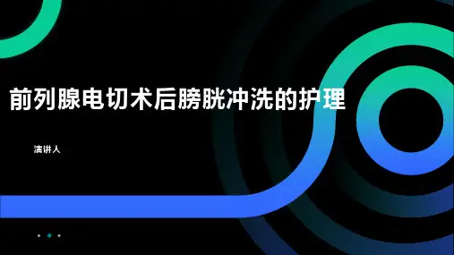 前列腺电切术后膀胱冲洗的护理ppt课件