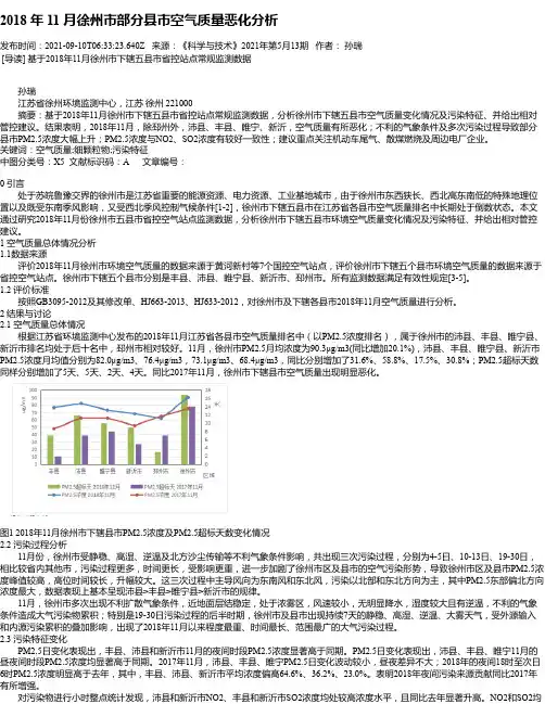 2018年11月徐州市部分县市空气质量恶化分析