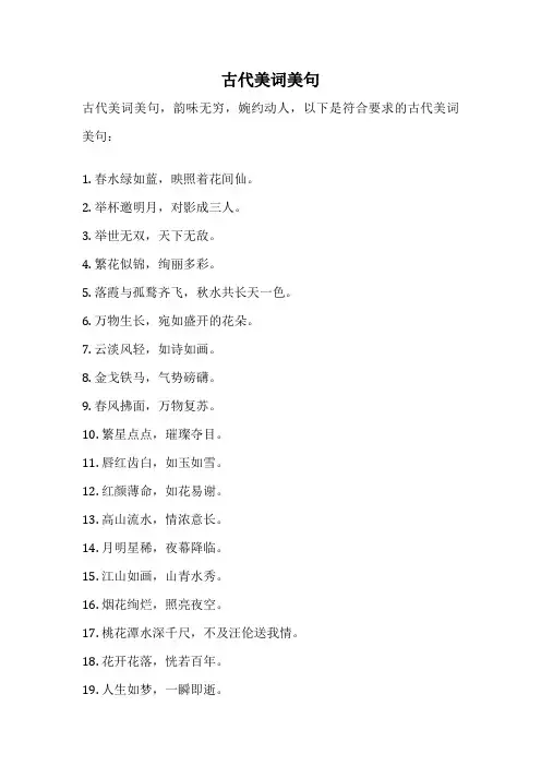 古代美词美句