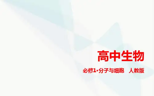 人教版高中生物必修1第3章细胞的基本结构第1节细胞膜的结构和功能课件