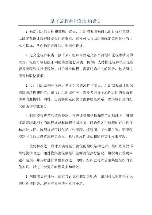 基于流程的组织结构设计