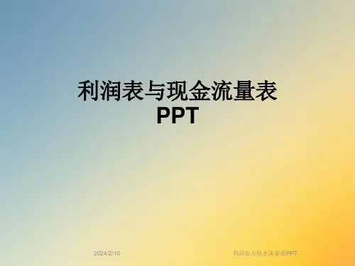 利润表与现金流量表PPT