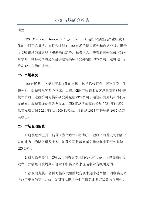 CRO市场研究报告