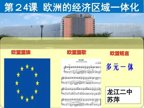 岳麓书社版高中历史必修二5.24《欧洲的经济区域一体化》优秀课件(41张)(共41张PPT)