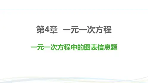 苏科版(2024新版)七年级数学上册第四章专题课件：一元一次方程中的图表信息题