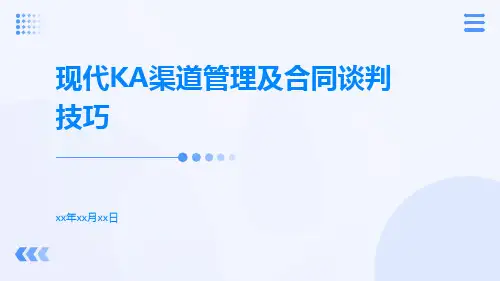 现代KA渠道管理及合同谈判技巧