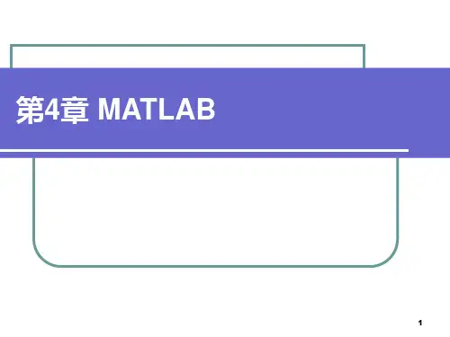 第4章 MATLAB程序设计PPT课件