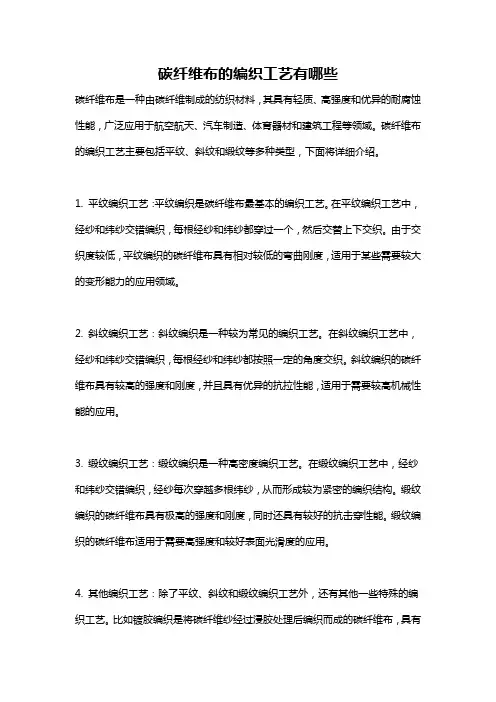 碳纤维布的编织工艺有哪些