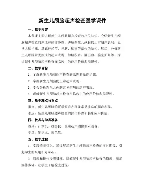 新生儿颅脑超声检查医学课件
