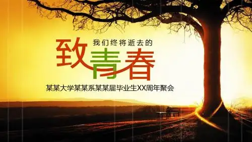 致青春同学聚会怀旧聚会动态高端大气PPT模板