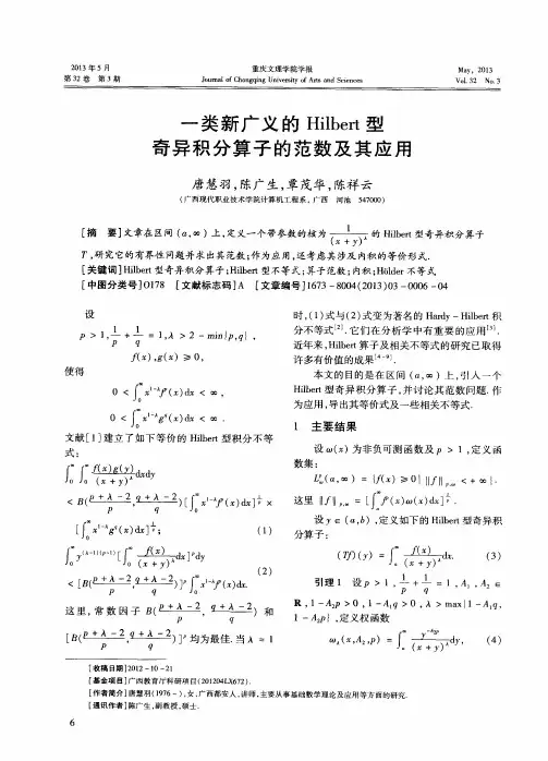 一类新广义的Hilbert型奇异积分算子的范数及其应用