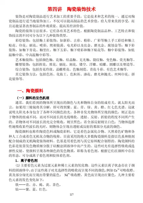 陶瓷装饰技术