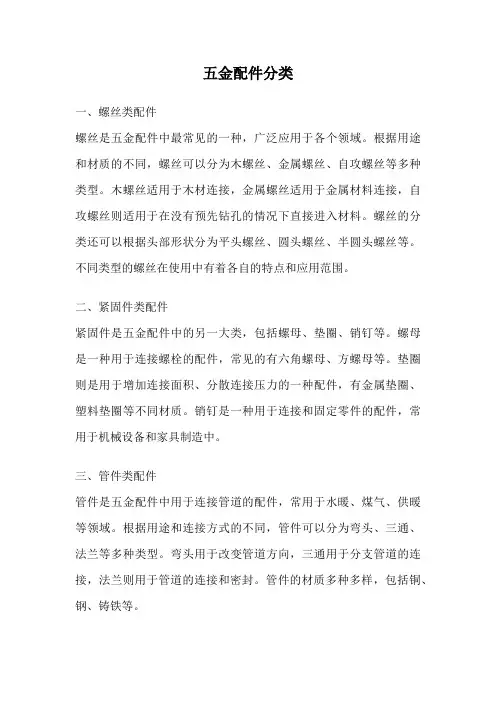 五金配件分类