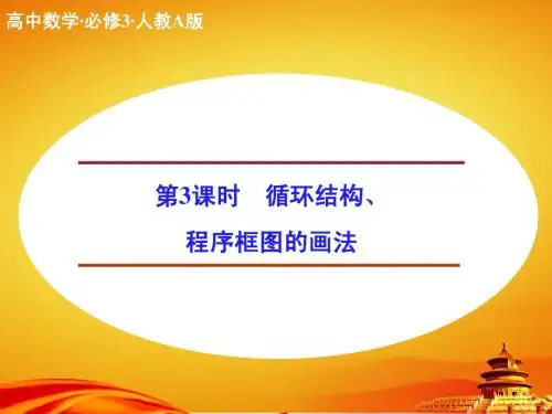 (人教a版)必修三同步课件：1.1.2(3)循环结构、程序框图的画法