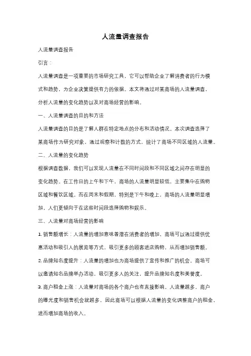 人流量调查报告