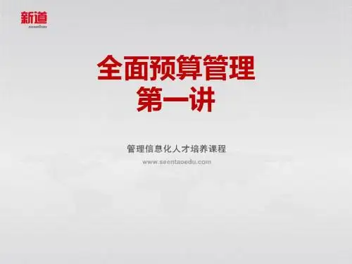 全面预算第一讲ppt [自动保存的]