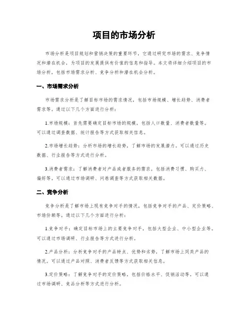项目的市场分析