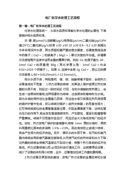电厂化学水处理工艺流程
