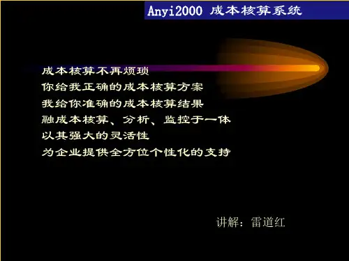Anyi2000成本核算系统