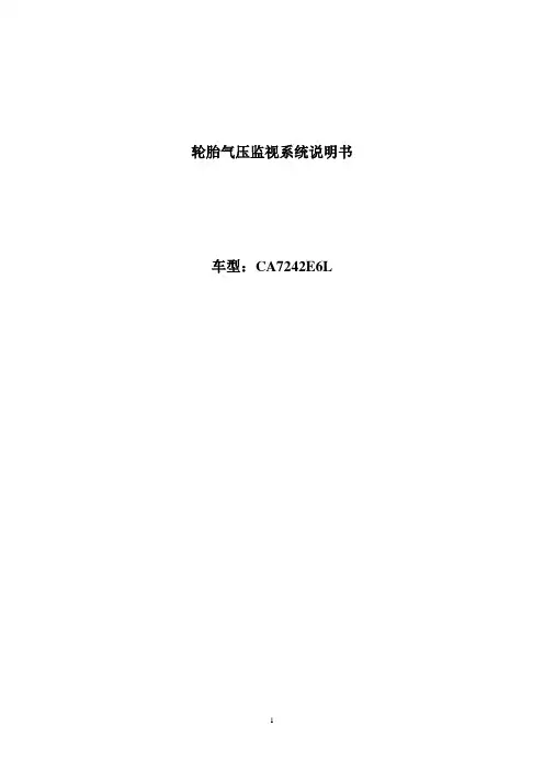 轮胎胎压监视系统说明书