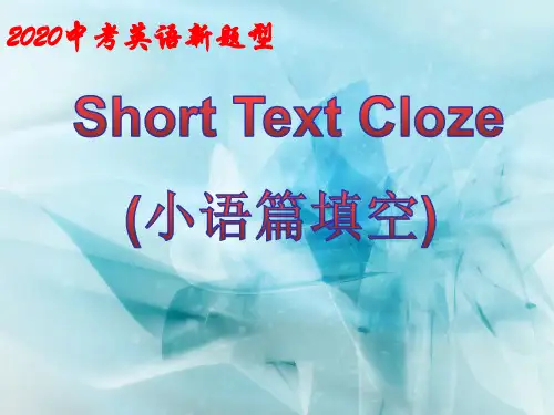 2020中考英语新题型——小语篇填空.ppt
