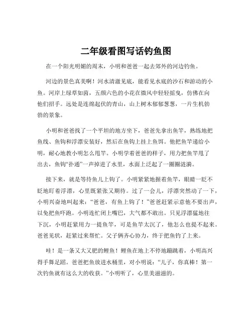 二年级看图写话钓鱼图