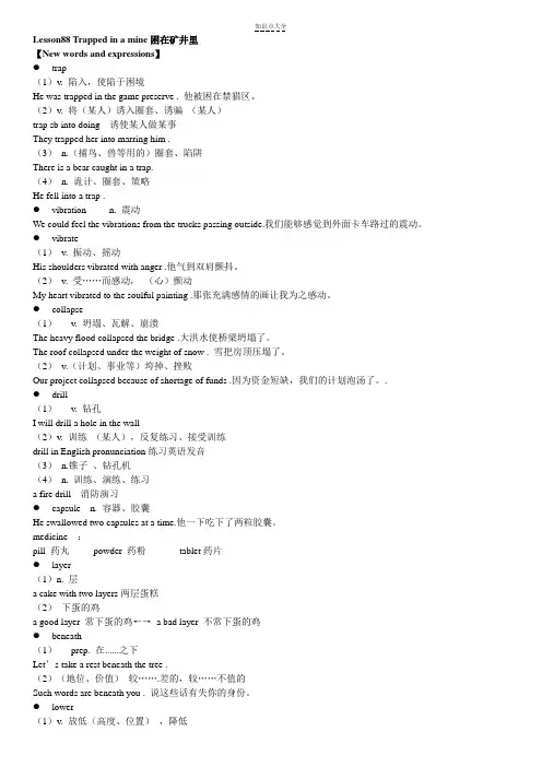 新概念英语二Lesson88知识点