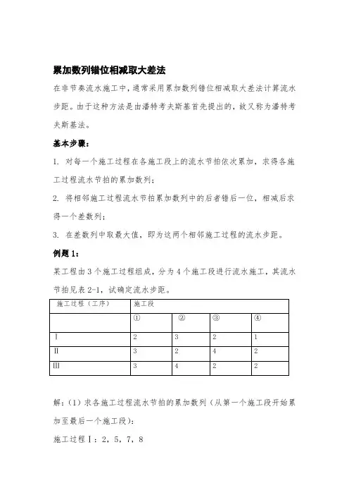 累加数列错位相减取大差法案例详解
