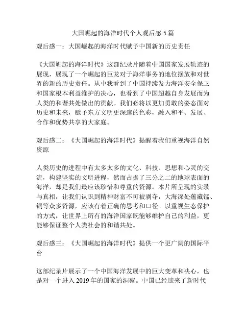 大国崛起的海洋时代个人观后感5篇