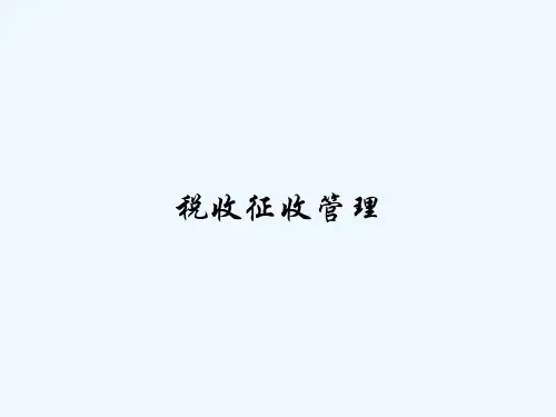 税收征收管理 PPT