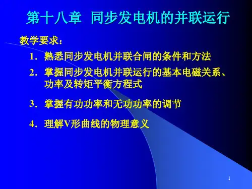 同步发电机并网运行