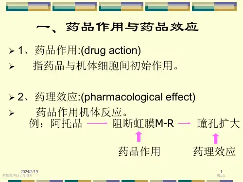 药物效应动力学课件