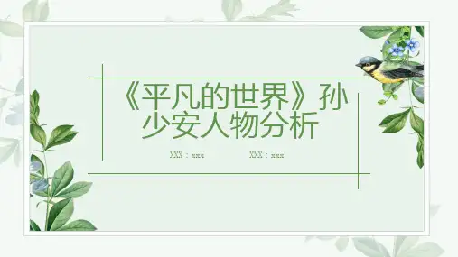 平凡的世界孙少安人物分析
