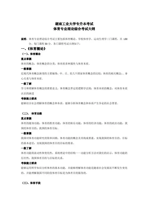 湖南工业大学专升本考试