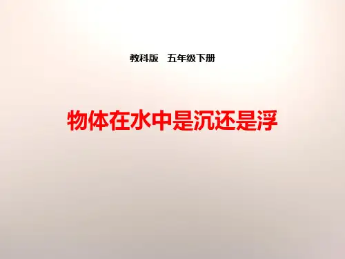 物体在水中是沉还是浮-沉和浮PPT课件详解