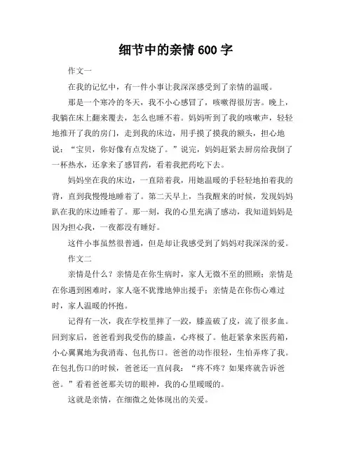 细节中的亲情600字