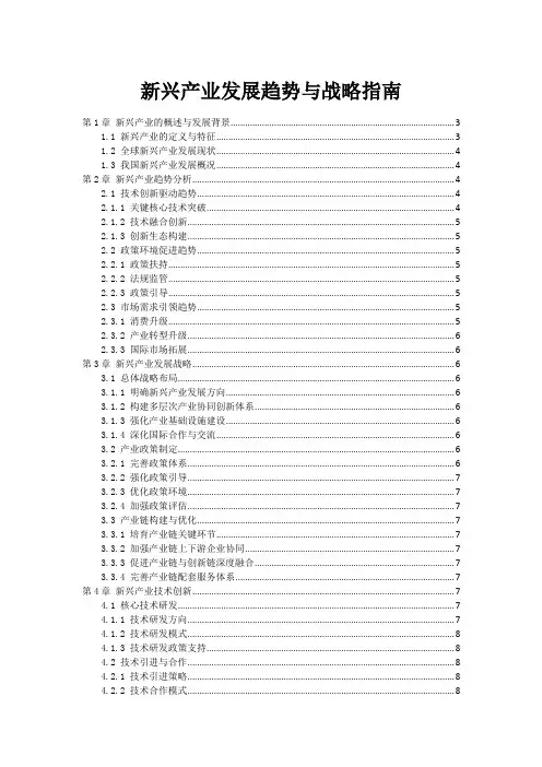 新兴产业发展趋势与战略指南
