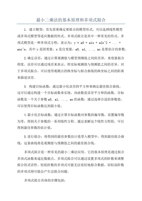 最小二乘法的基本原理和多项式拟合